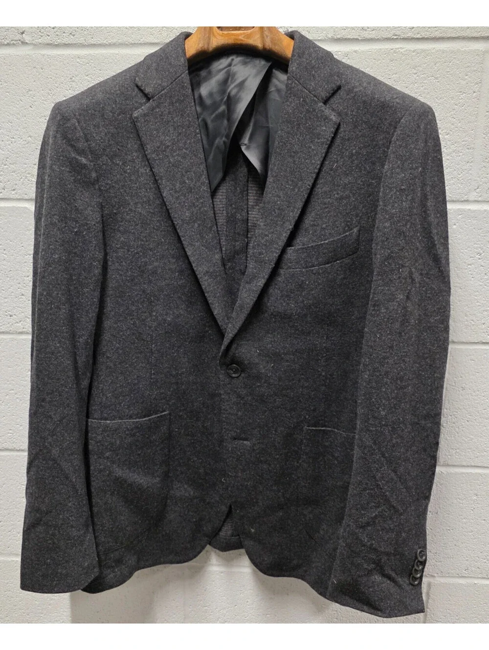 Rodd & Gunn Blazer Sport Coat Mens L Wool Blend Grey Herringbone Classic Fit